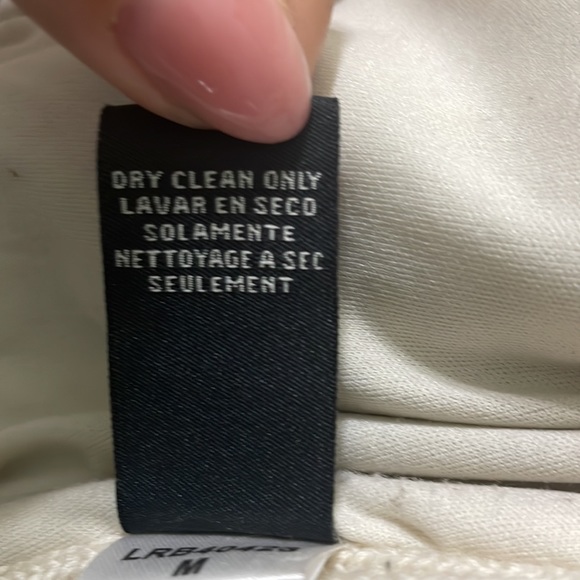 BCBG Cream leather and knit snap button long-sleeve quilted jacket size medium - Picture 5 of 11